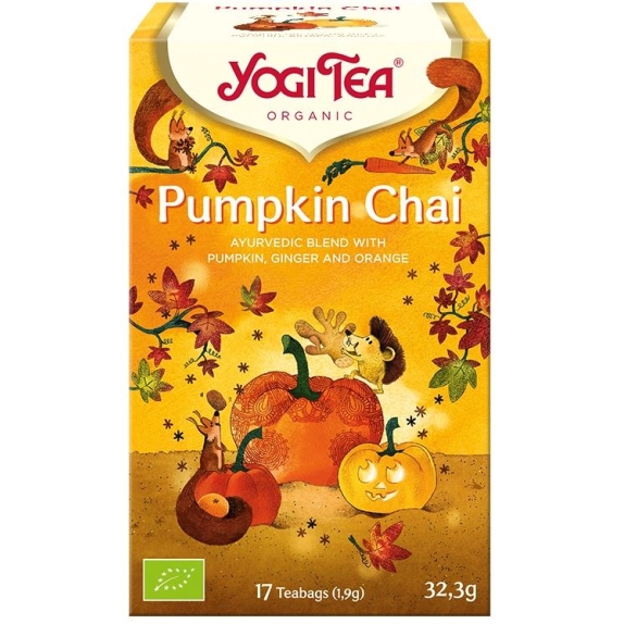 Herbata dyniowa (pumpkin chai ) BIO 17 saszetek x 1,9g Yogi Tea cena 3,36$