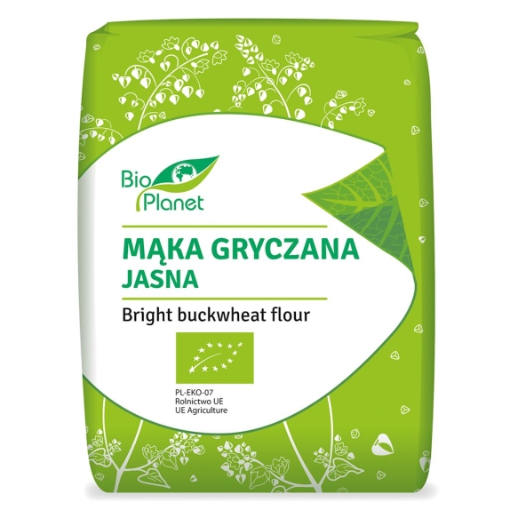 Mąka gryczana jasna BIO 1kg Bio Planet cena €3,86
