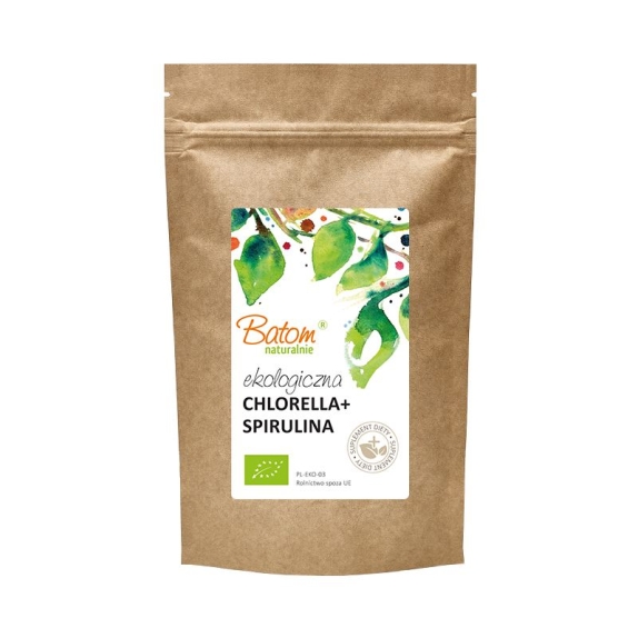 Chlorella + Spirulina 500 tabletek (250 g) BIO Batom  cena €14,91