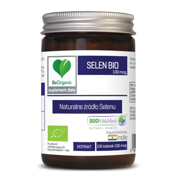 BeOrganic Selen BIO 100 tabletek cena 34,79zł