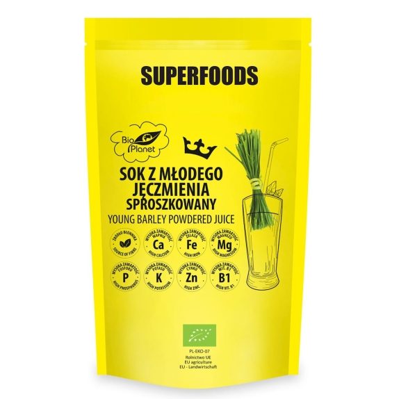 Sok z jęczmienia sproszkowany 150g BIO Bio Planet  cena €11,59