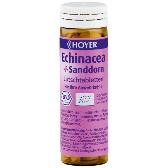 Hoyer tabletki do ssania Echinacea + Rokitnik 30g (60 sztuk) BIO cena 19,55zł