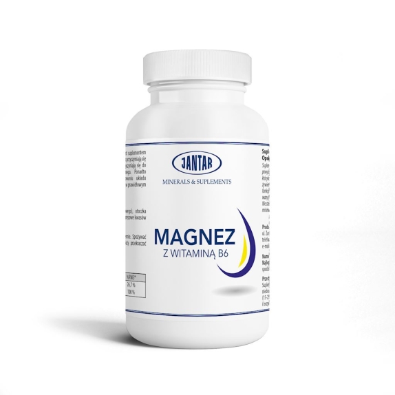 Jantar Magnez + Witamina B6 (100 mg + 1,4 mg) 60 kapsułek cena 13,95zł