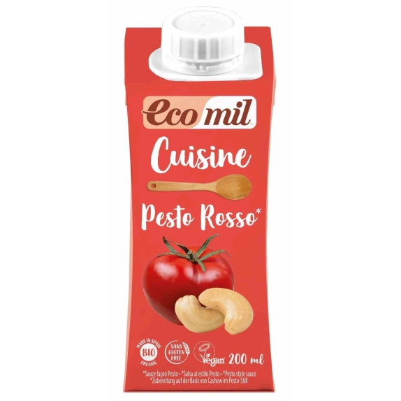 Pesto rosso z orzechów nerkowca bezglutenowy 200 ml BIO Ecomil cena 9,95zł