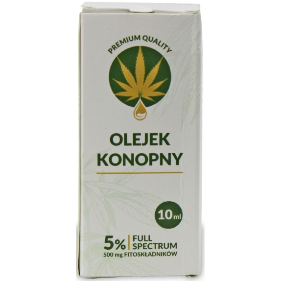 Olejek Konopny 5% (500 mg fitoskładników) BIO 10ml Natto cena 12,59zł