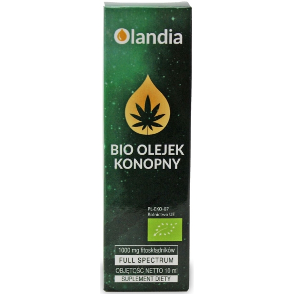 Olejek Konopny 10% (1000mg fitoskładników) BIO 10 ml Olandia cena 134,75zł