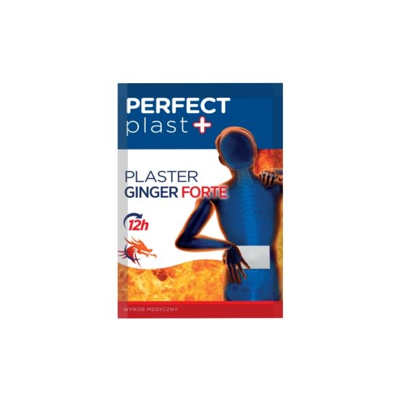 Plaster rozgrzewający ginger forte 1 sztuka (12x18 cm) Perfect Plast cena 3,25zł