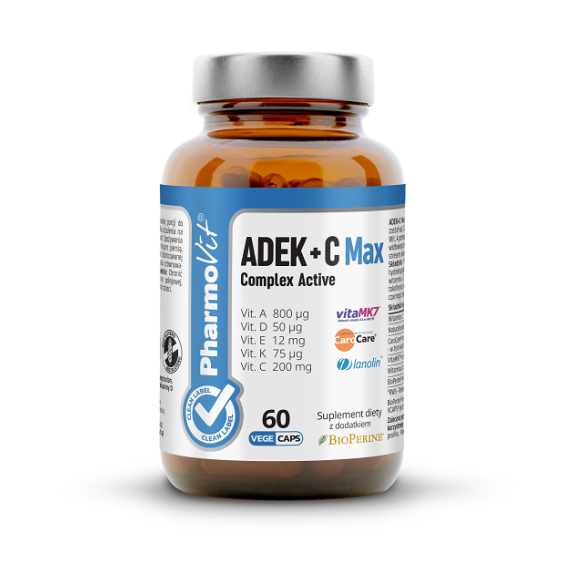 Pharmovit Witaminy ADEK + witamina C Complex 60 kapsułek  cena €9,08