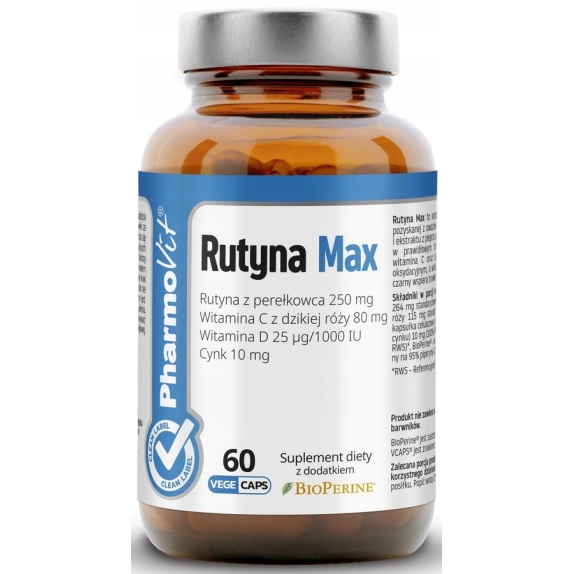 Pharmovit rutyna max 60 kapsułek cena 11,34$