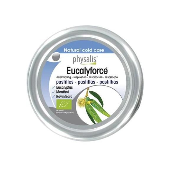 Eucalyforce pastylki do ssania ułatwiające oddychanie BIO 45g Physalis cena 23,99zł