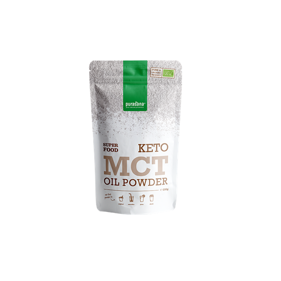 Olej MCT sproszkowany bezglutenowy BIO 200g Purasana cena 91,35zł