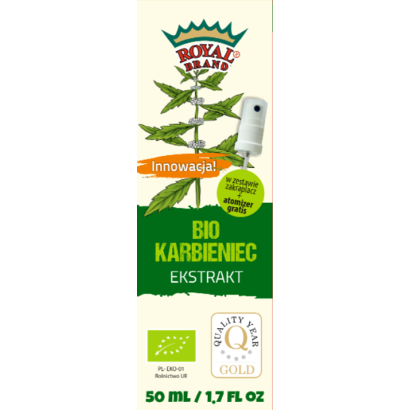 Ekstrakt z Karbieńca w kroplach BIO 50 ml + atomizer Royal Brand cena 31,85zł