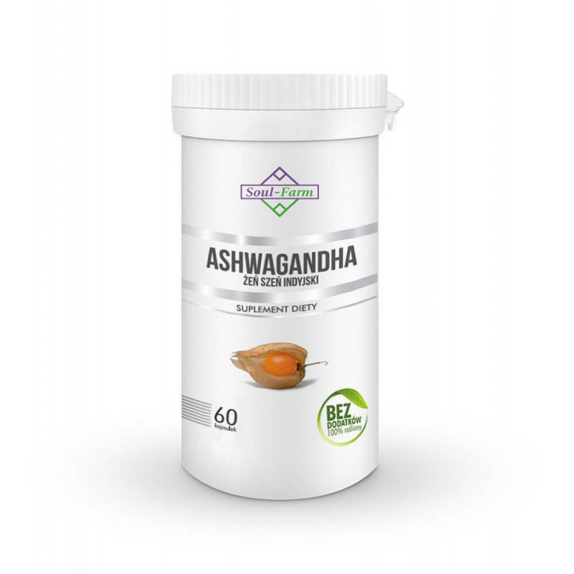 Soul Farm Ashwagandha ekstrakt 500 mg 60 kapsułek cena 29,55zł