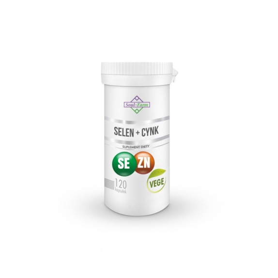 Soul Farm selen 15mg + cynk 300mcg 120 kapsułek cena 36,29zł