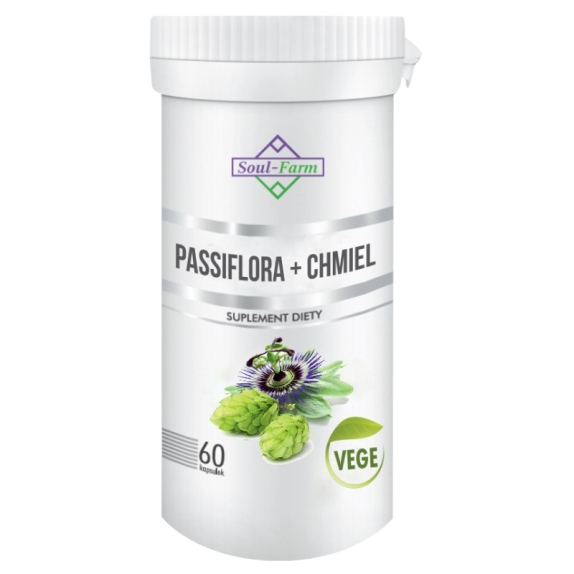 Soul Farm passiflora + chmiel 60 kapsułek cena 34,59zł