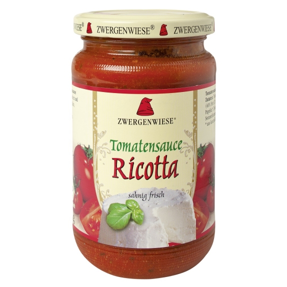 Sos pomidorowy z ricottą bezglutenowy 350g BIO Zwergenwiese cena 13,69zł