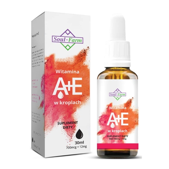 Soul Farm Witamina A + E w kroplach (700 mcg + 12 mg) 30 ml cena 25,65zł