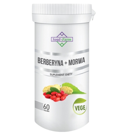 Berberyna + morwa biała ekstrakt 60 kapsułek Soul Farm cena 13,42$