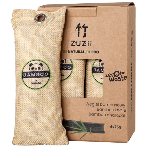 Węgiel bambusowy - naturalny osuszacz powietrza (4x75g) 300g ZUZII cena 39,25zł