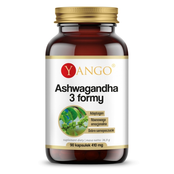 Yango Ashwagandha 3 formy 90 kapsułek cena 14,55$