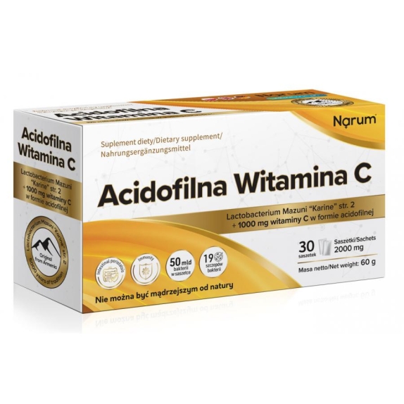 Narum Acidofilna Witamina C 1000mg 30 saszetek cena 92,90zł