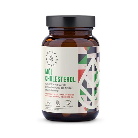 Mój cholesterol 60 kapsułek Aura Herbals cena 8,49$