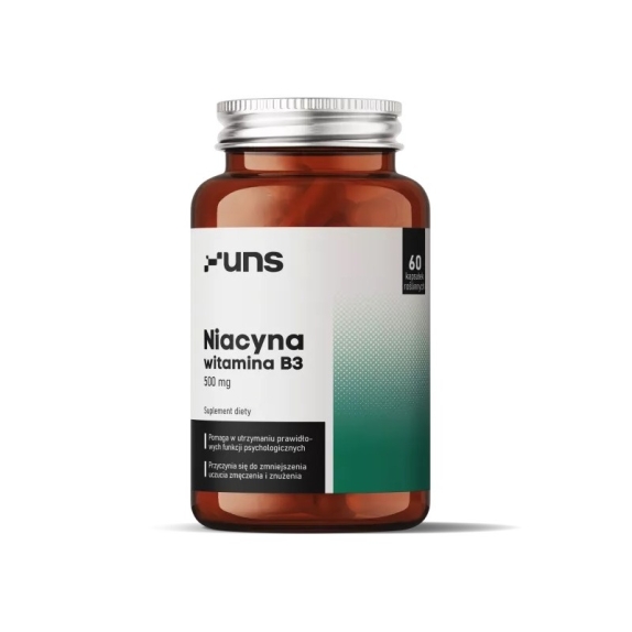 UNS Witamna B3 Niacyna 500 mg 60 kapsułek cena 10,53$