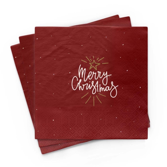 Chic-Mic serwetki stołowe bambusowe merry christmas 20 sztuk cena €2,74