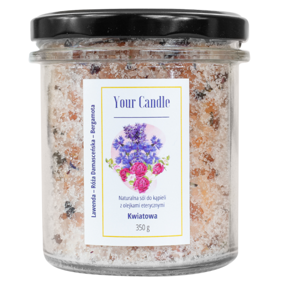 Your Candle sól do kąpieli naturalna z olejkami eterycznymi kwiatowa 350 g cena 33,95zł