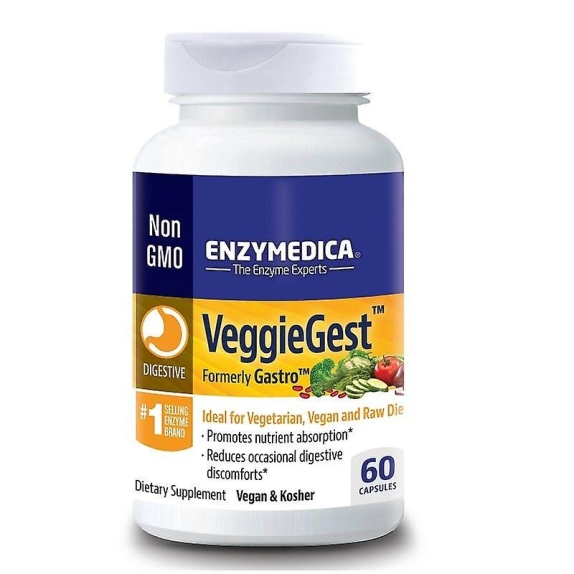 Enzymedica VeggieGest 60 kapsułek cena 34,91$
