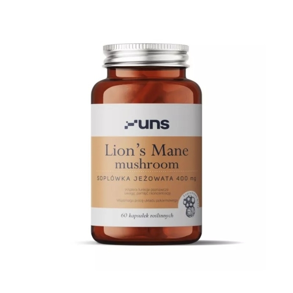 UNS Lion's mane mushroom 60 kapsułek cena 45,00zł