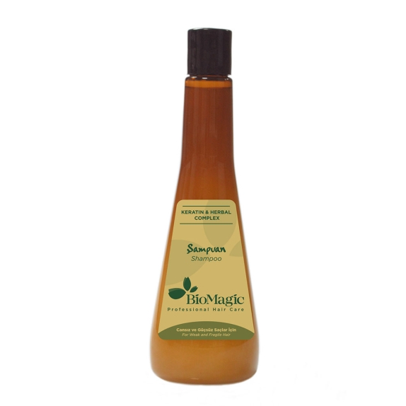 Biomagic szampon do włosów słabych i łamliwych z keratyną 300 ml cena 23,55zł