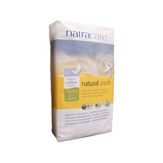 Natracare podpaski regular zaokrąglone bez skrzydełek 14 sztuk cena 18,49zł