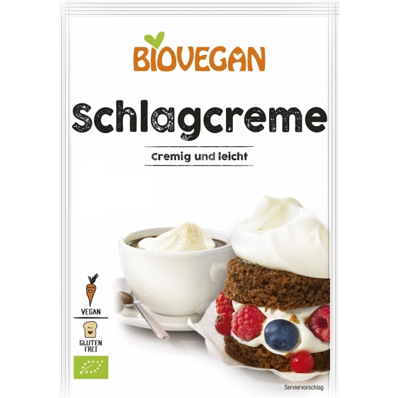 Substytut bitej śmietany w proszku wegański bezglutenowy 54 g BIO Biovegan cena 9,69zł