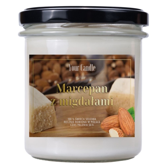 Świeca sojowa marcepan z migdałami 300 ml Your Candle cena 56,75zł