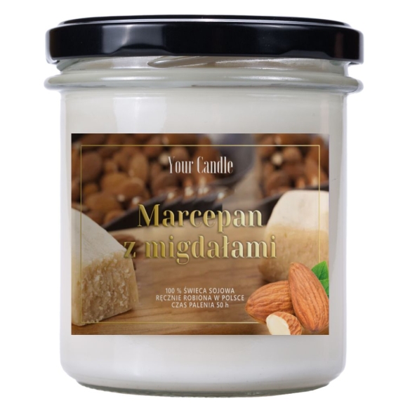 Świeca sojowa marcepan z migdałami 300 ml Your Candle cena 60,15zł