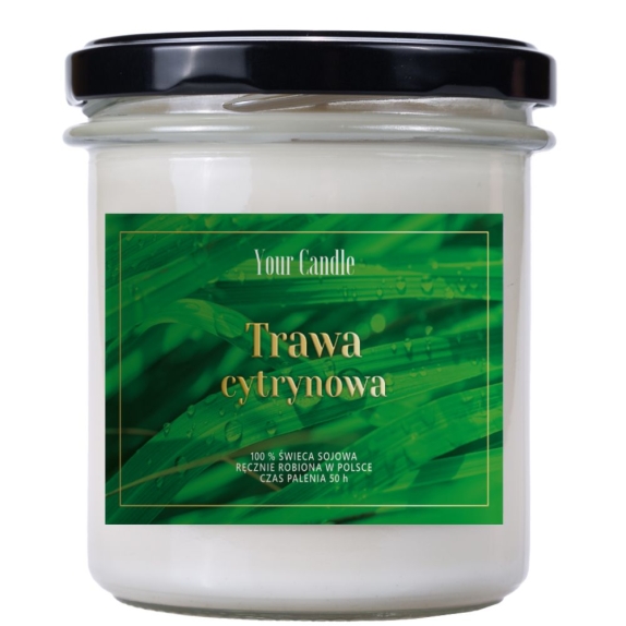 Świeca sojowa trawa cytrynowa 300 ml Your Candle cena 56,65zł