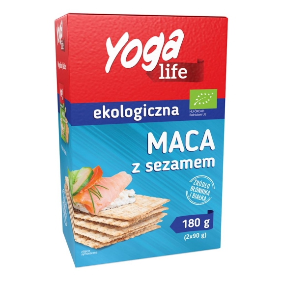 Pieczywo maca z sezamem 180 g BIO Yoga Life cena 2,29zł