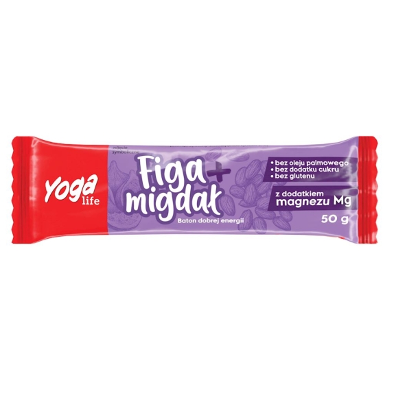 Baton owocowy figa z migdałem 50 g Yoga Life cena 1,69zł