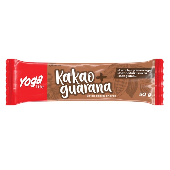 Baton owocowy kakao z guaraną 50g Yoga Life cena 0,69$