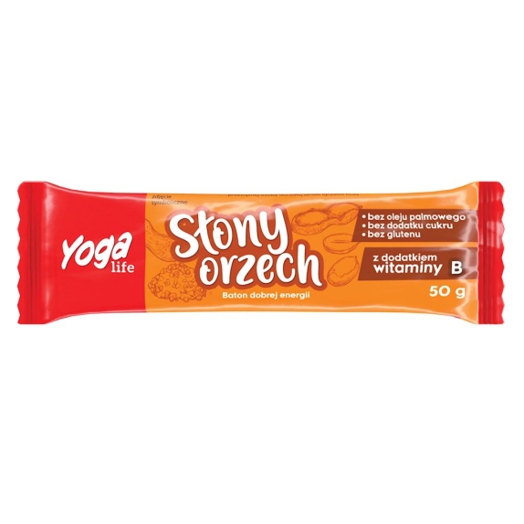 Baton owocowy słony orzech 50 g Yoga Life cena 3,85zł