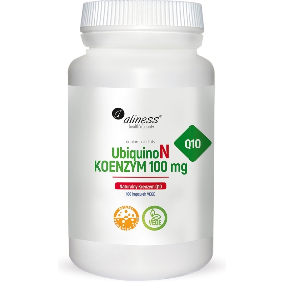 Aliness UbiquinoN Naturalny Koenzym Q10 100mg 100 kapsułek cena 16,17$