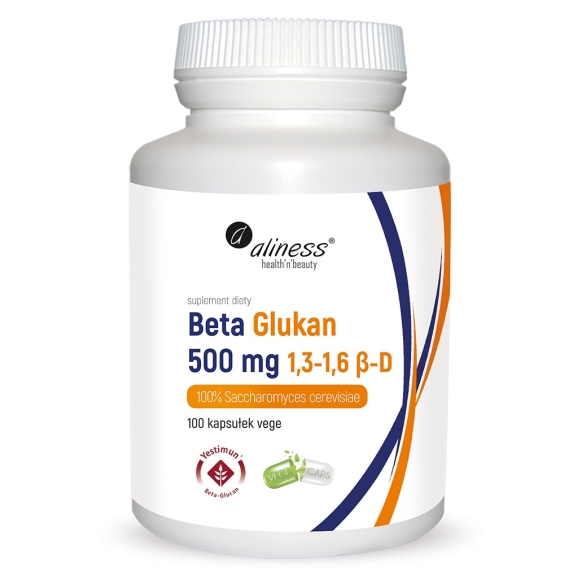Aliness Beta Glukan Yestimun® 1,3-1,6 ß-D  500 mg 100 kapsułek cena 18,87$