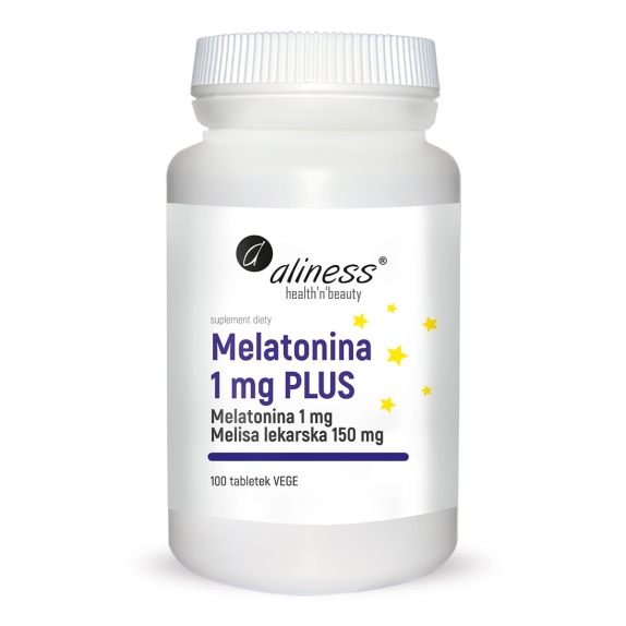 Aliness Melatonina 1mg Plus 100 tabletek cena 19,90zł