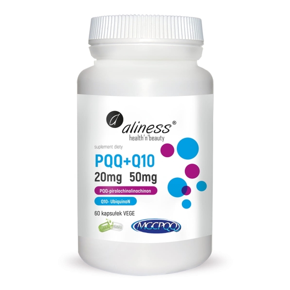 Aliness PQQ MGCPQQ®  20 mg + Q10 50 mg 60 kapsułek cena 26,97$