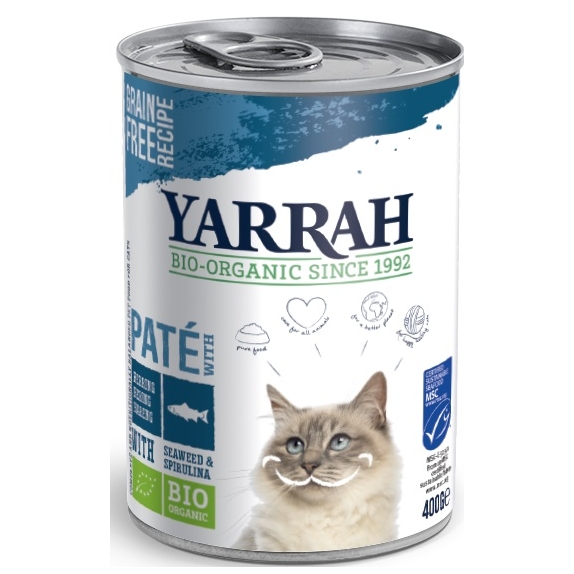 Pasztet dla kota ze śledziem i algami morskimi BIO 400g Yarrah cena 12,99zł