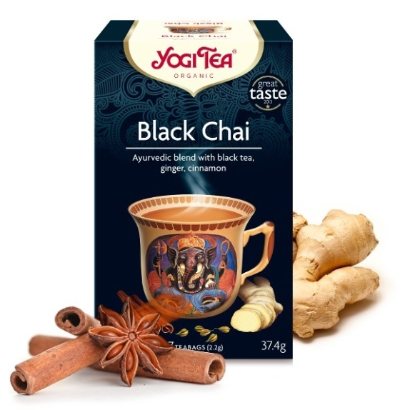 Herbata black chai 17 saszetek BIO Yogi Tea cena 3,64$