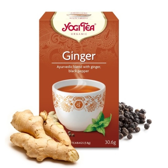 Herbata imbirowa 17 saszetek x 1,8g BIO Yogi Tea cena 12,35zł