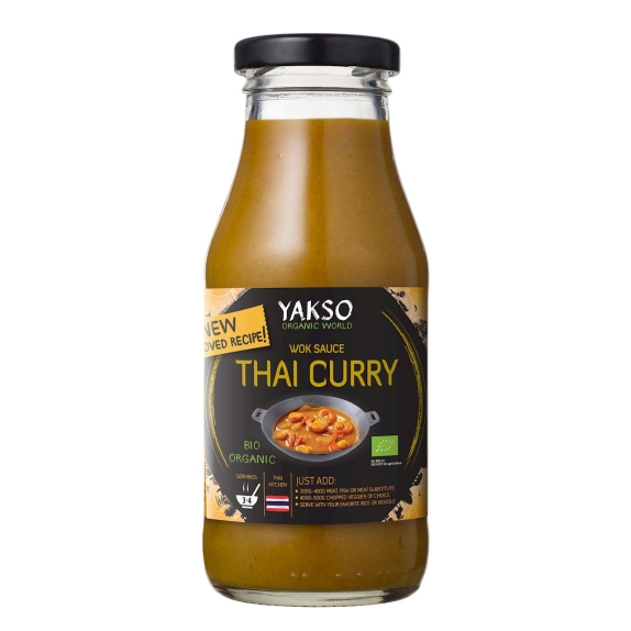 Sos tajski curry 240 ml BIO Yakso cena 11,15zł