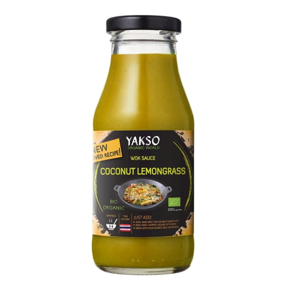 Sos kokosowy z trawą cytrynową BIO 240ml Yakso cena 13,20zł
